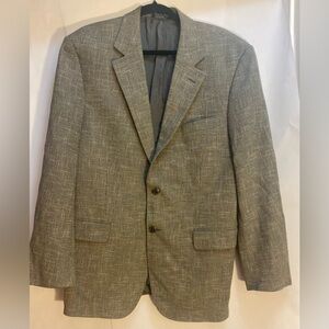 Pronto Uomo Calvino Vitale Men’s Dress Jacket Made in Italy Wool Cotton Size 43